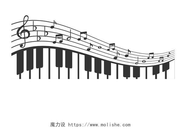 文化艺术节乐器钢琴音符五线谱矢量素材
